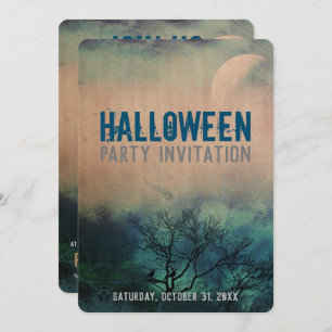 Moody Halloween Moon Invitation