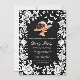 Moody High-Fashion Kentucky Derby Invitation | Bla