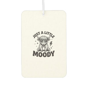 Moody Highland Cow Vintage Engraving Shirt Design_ Car Air Freshener