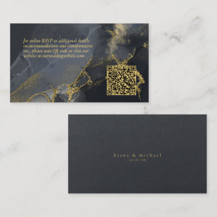 Moody Ink Charcoal Gold Abstract Website ID988 Enclosure Card