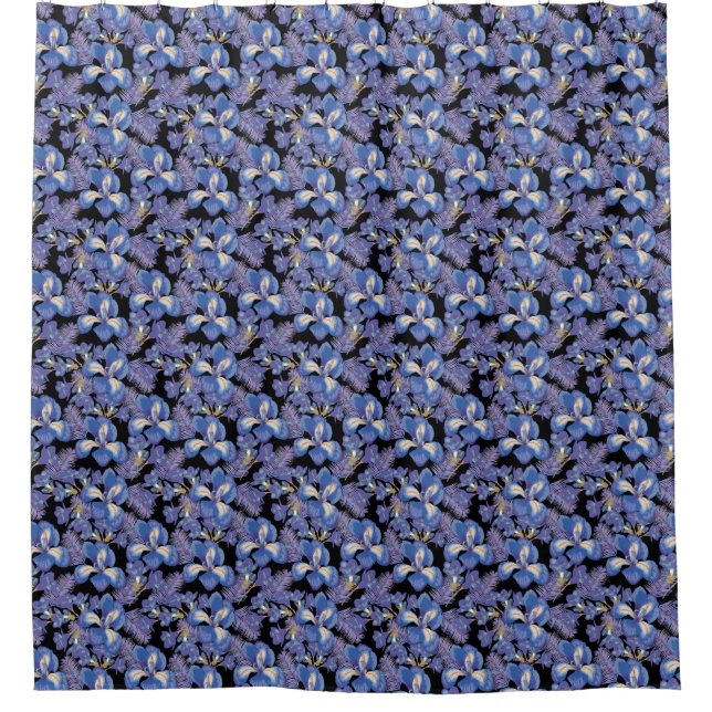 moody iris shower curtain (Front)