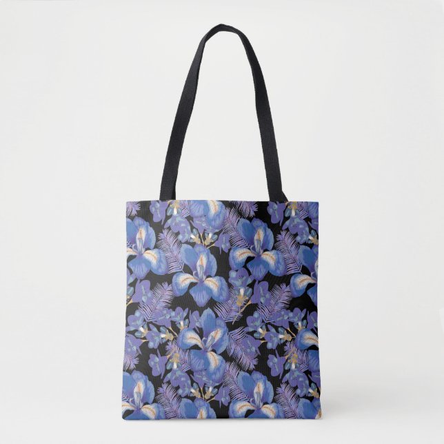moody iris tote bag (Front)