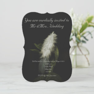 Moody Light as a Feather, Wedding Invitation