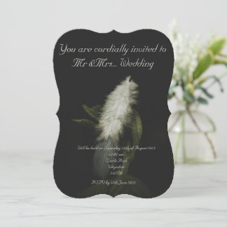 Moody Light as a Feather, Wedding Invitation