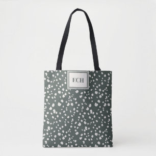 Moody Lunaria Silver Dollar Pattern Personalized Tote Bag