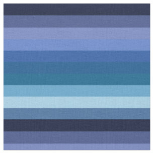 Moody Midnight Ocean Blue Gradient Stripe Pattern Fabric