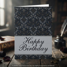 Moody Midnight Victorian Raven Damask