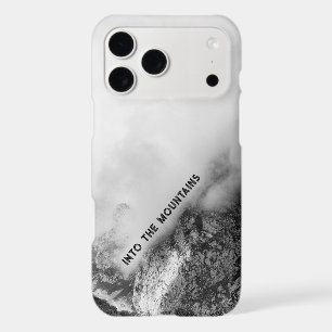 Moody minimalist mountains, custom text