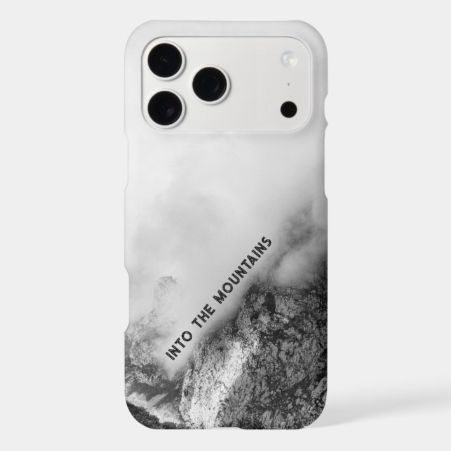 Moody minimalist mountains, custom text (Back)