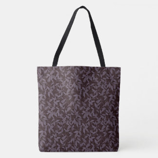 Moody Modern Chic Botanical Leaf Dark Purple Tote Bag
