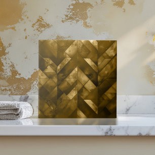 Moody Modern Mosaic Dark Gold ID1185 Ceramic Tile