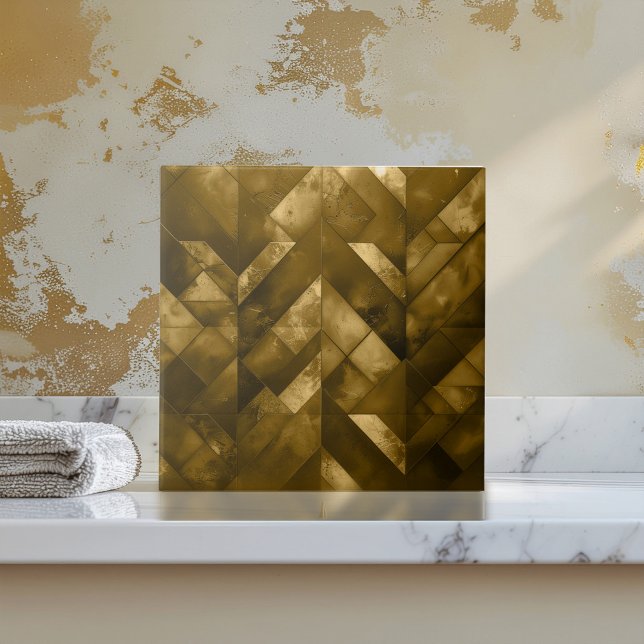 Moody Modern Mosaic Dark Gold ID1185 Ceramic Tile (Creator Uploaded)