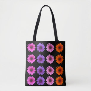 Moody Modern Winter Botanical Christmas Black Tote Bag
