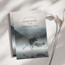 Moody Mountain Dark Aesthetic Woodland Wedding