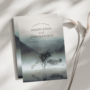 Moody Mountain Dark Aesthetic Woodland Wedding Save The Date