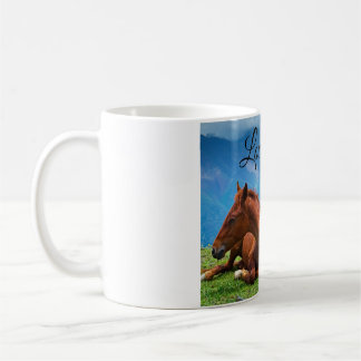 Moody Mountain Horses: A Fine Art Travel  Coffee Mug