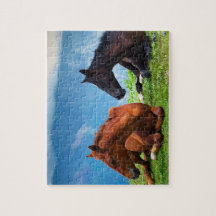Moody Mountain Horses: A Fine Art Travel Puzzle.