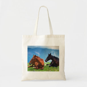 Moody Mountain Horses: A Fine Art Travel Tote Bag