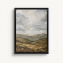 Moody Mountain Valley Wildflower Poster