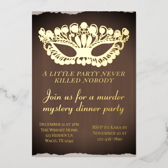 Moody Murder Mystery Dinner Party (Front)
