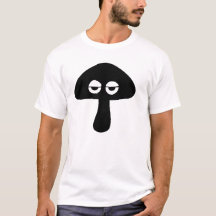 Moody Mushroom Face Silhouette