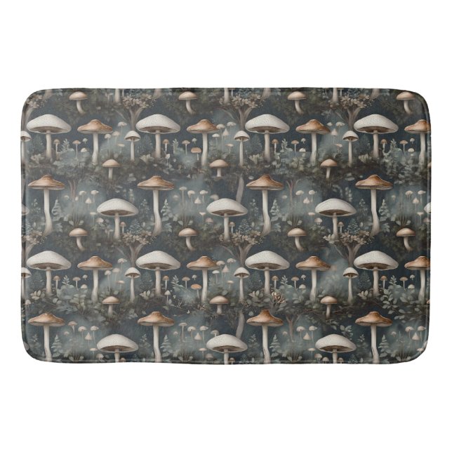Moody Mushroom Forest Bath Mat (Front)