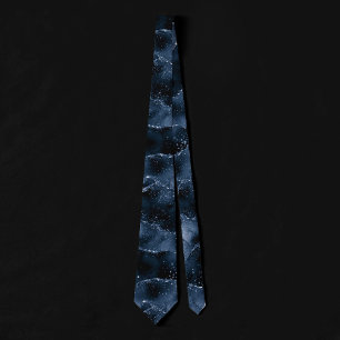 Moody Navy Agate   Dusty Royal Blue Jewel Tone Tie