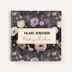 Moody Night Floral Business Spiral Notebook