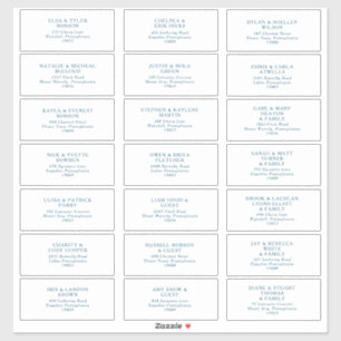 Moody Ocean Blue Font Guest Address