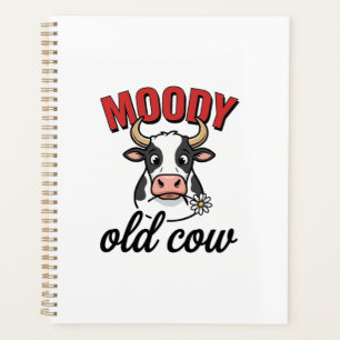 Moody Old Cow Vintage Funny Cow Shirt Design_1 Planner