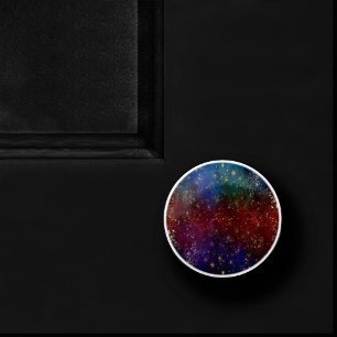 Moody Ombre Psychedelic Grunge Gold Stardust Ceramic Knob