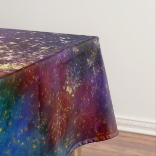 Moody Ombre   Psychedelic Grunge Gold Stardust Tablecloth