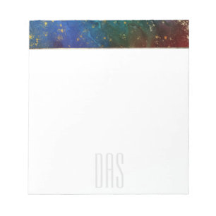 Moody Ombre   Psychedelic Grunge Stardust Custom Notepad