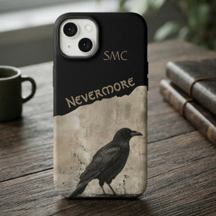 Moody Onyx Dark Academia Raven Silhouette