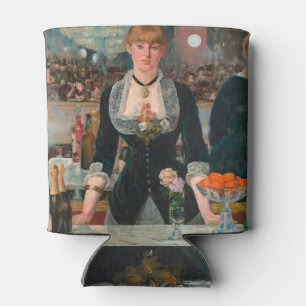 Moody Parisian Bar Manet A Bar at the Folies-Bergè Can Cooler