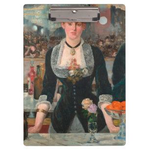 Moody Parisian Bar Manet A Bar at the Folies-Bergè Clipboard