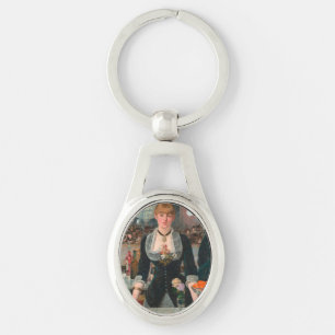 Moody Parisian Bar Manet A Bar at the Folies-Bergè Key Ring