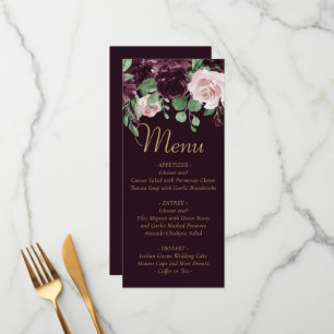 Moody Passion   Dramatic Purple Wine Rose Garland Menu