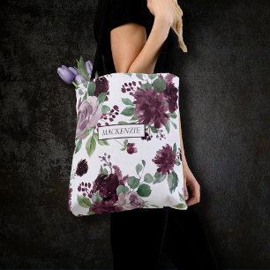 Moody Passions   Dramatic Purple Wine Bridesmaid Tote Bag