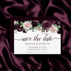 Moody Passions Dramatic Purple Wine Rose Garland Save The Date