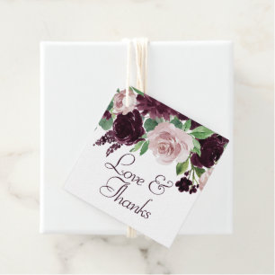 Moody Passions Dramatic Purple Wine Thank You Favour Tags