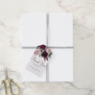 Moody Passions Dramatic Purple Wine Thank You Gift Tags