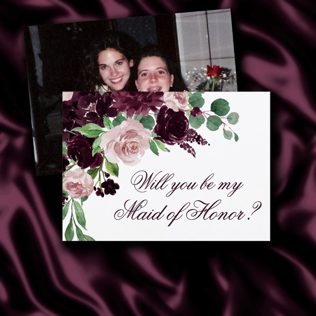 Moody Passions | Dramatic Wine Photo Proposal Invitation (Creator Uploaded)