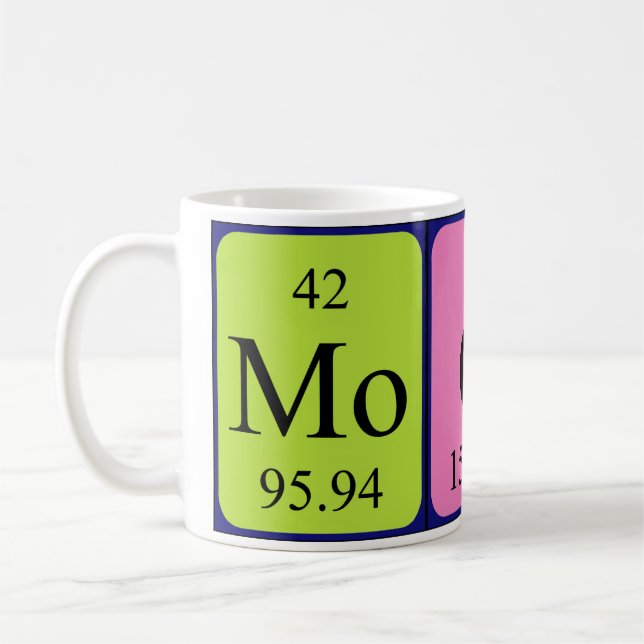 Moody periodic table word mug (Left)