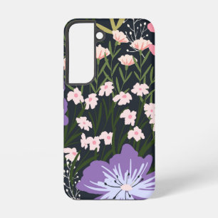 Moody Pink & Purple Wildflower Botanical Pattern Samsung Galaxy Case
