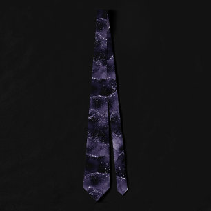 Moody Purple Agate Luxe Royal Violet Jewel Tone Tie