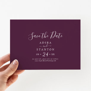 Moody Purple Coordinate Plum Horizontal Save The Date