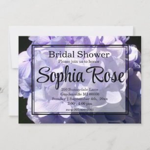 Moody Purple hydrangea purple flower purple floral Invitation