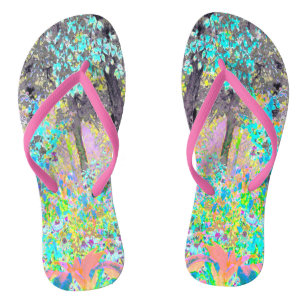 Moody Purple Morning Sunrise in My Rubio Garden Thongs