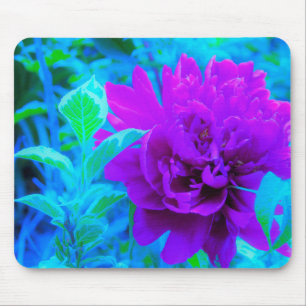 Moody Purple Peony with Beautiful Weigela Foliage Mouse Pad